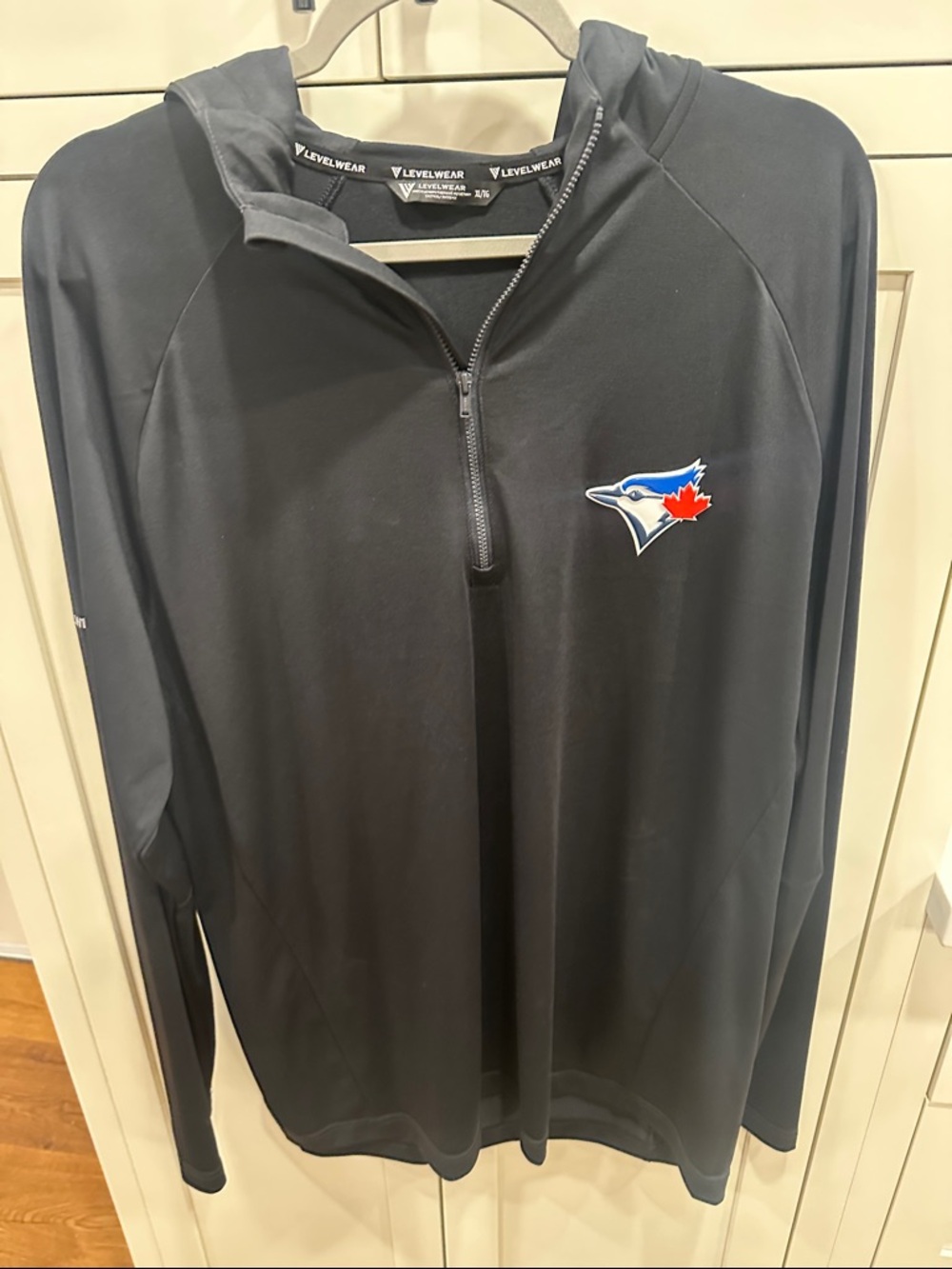 Levelwear Toronto Blue Jays Black Quarter-Zip Hoodie